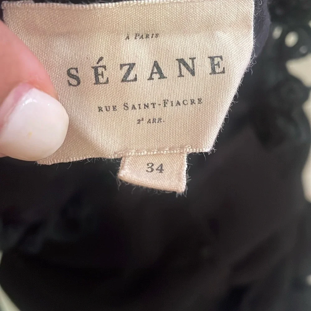 Se’zane Elegant mini Black Dress long sleeve